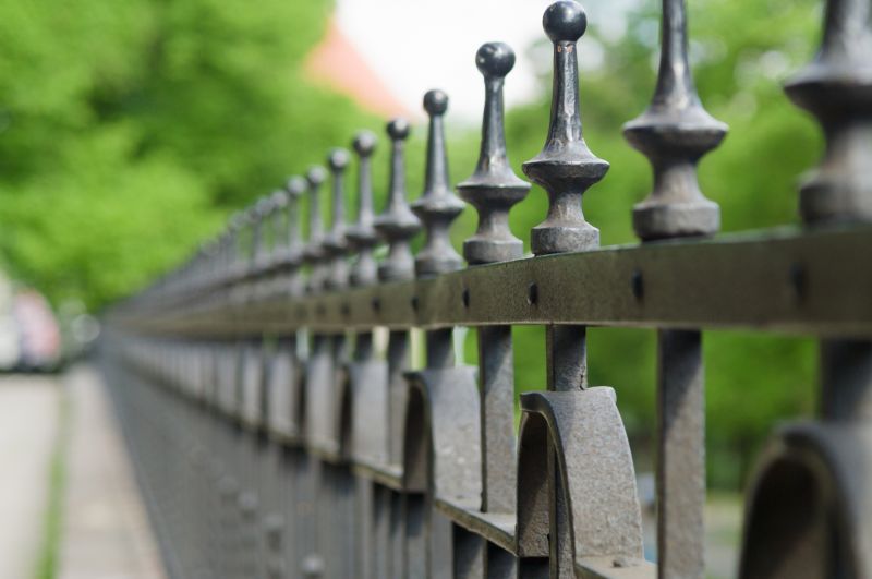 Gothic Iron Fence Installation