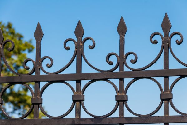 Black Iron Fence Installation